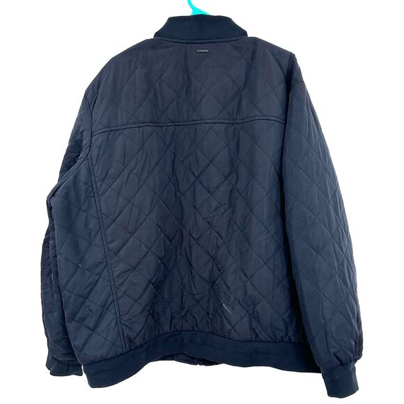 Calvin Klein Size XXL Quilted Jacket Coat Zip Up‎ Pockets Black 100% Polyester - Picture 2 of 6